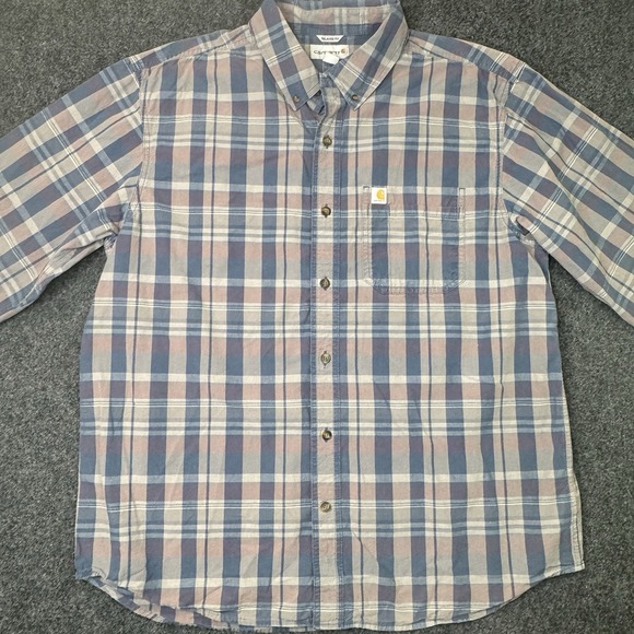 Carhartt Other - Carhartt Mens XL Relaxed Fit Plaid Button Down Shirt Long Sleeve Cotton Workwear